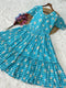 Ruffle Collar Floral Dress