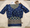 Navy Blue Puff Sleeve Designer Blouse with Heritage Print Saree – Elegant Ethnic Saree Set