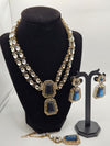 Blue Kundan Necklace Set with Earrings