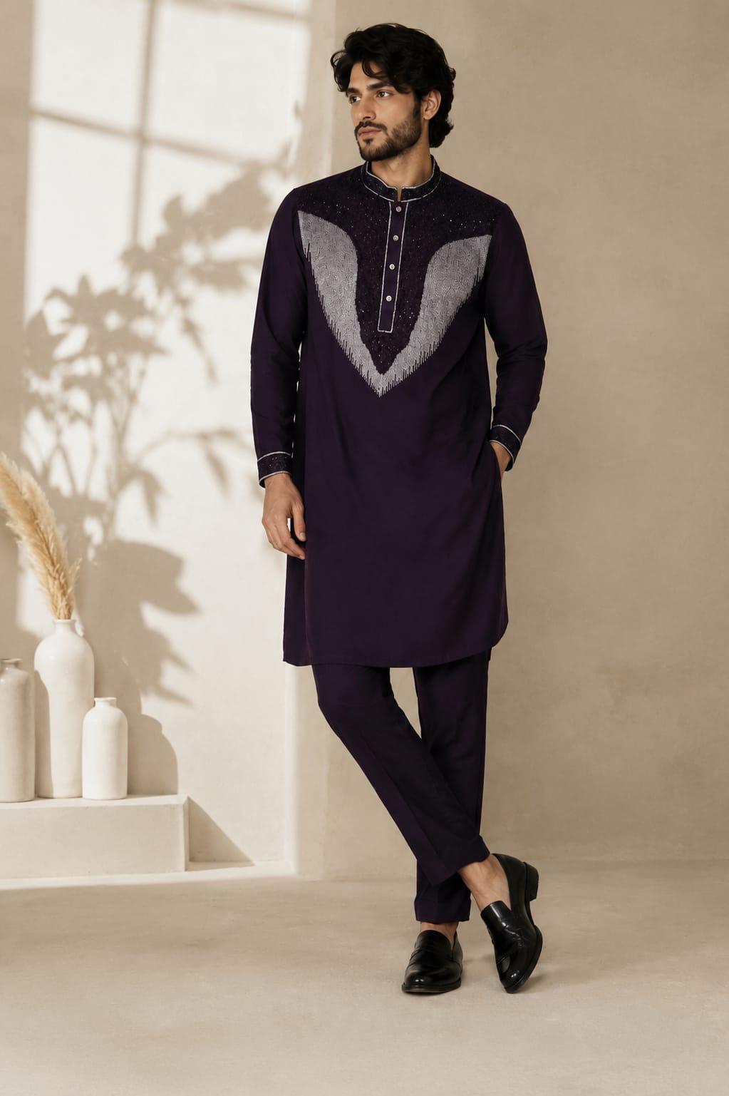 Embroidered Sequin Kurta