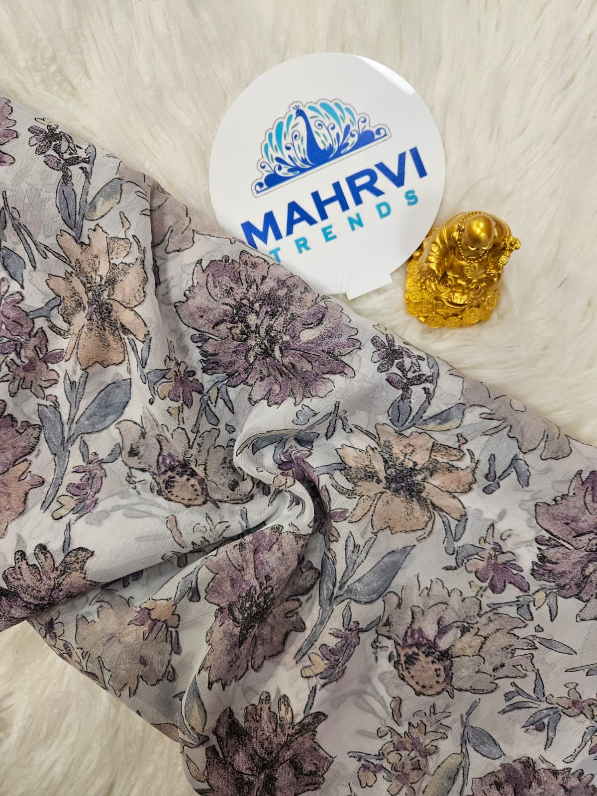Premium Floral & Botanical Printed Fabric