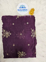 Embroidered Organza Fabric | Floral Sequin Embroidery | Lightweight & Elegant