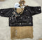 Black Embroidered Designer Blouse with Beige Organza Saree – Elegant Party Wear Saree Set