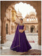 Royal Purple Embroidered Lehenga Set with Gold Detailing and Dupatta