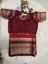 Maroon Designer Blouse with Matching Banarasi Saree – Traditional Woven Saree Set