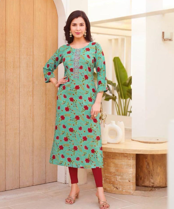 Printed Cotton Kurti – Casual & Office Wear
