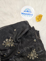 Embroidered Organza Fabric | Floral Sequin Embroidery | Lightweight & Elegant