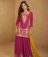 Elegant Embroidered Kurta Palazzo Set