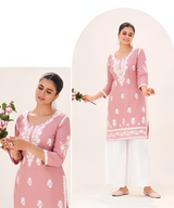 Elegant Lucknowi Embroidered Kurta Set Collection