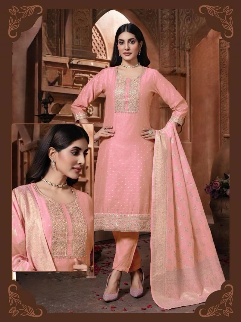 Chanderi Jacquard Suit Set