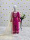 Royal Pink Embroidered Sharara Set with Dupatta