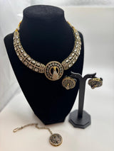 Victorian Peacock Kundan Choker Set