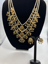 Royal Pearl & Kundan Layered Necklace Set