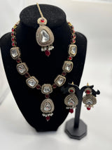 Ruby Kundan Statement Necklace Set