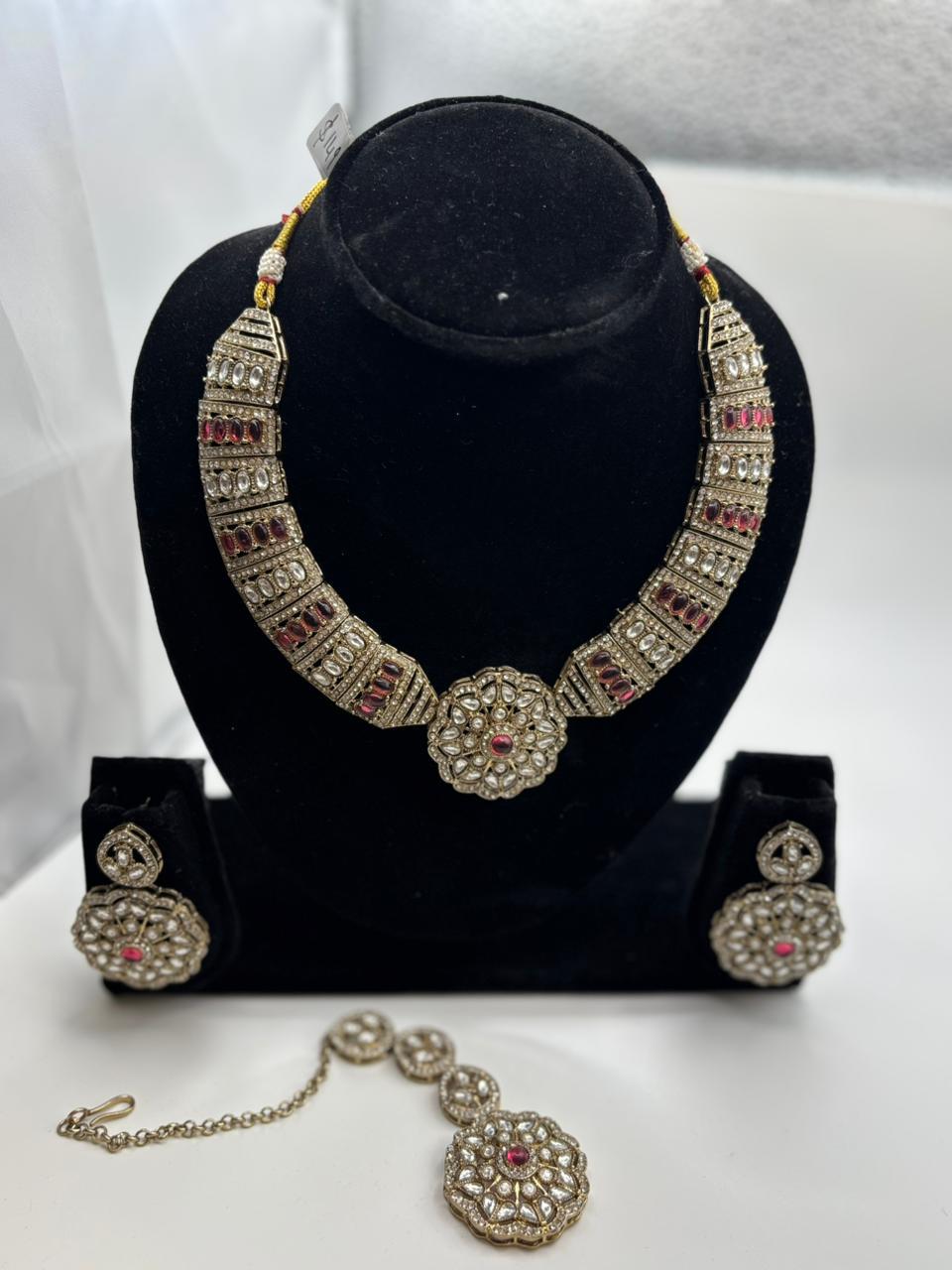 Ruby Heritage Statement Necklace Set