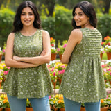 Cotton Printed Sleeveless Top