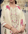 Ivory Floral Embroidered Suit Set – Elegant Festive Classic