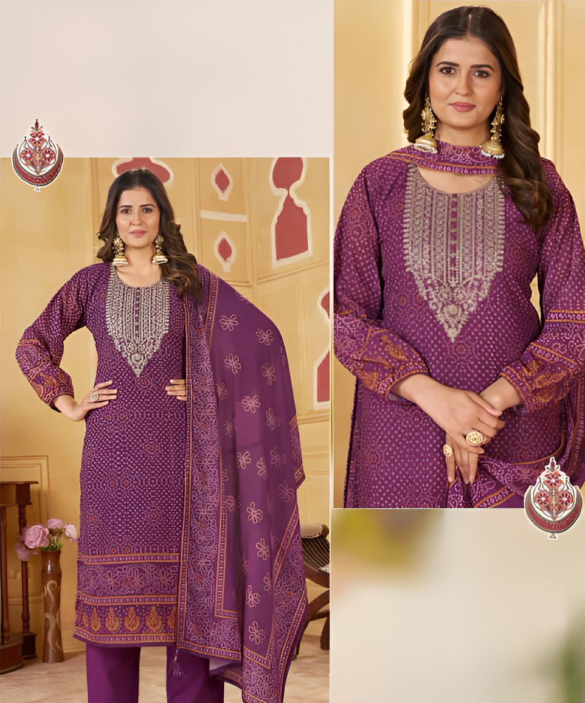 Elegant Embroidered KurtiSet with Dupatta