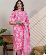 Elegant Printed Kurti Set Collection with Dupatta