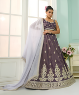 Lavender Elegance Embroidered Lehenga Set