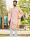 Peach Lotus Print Kurta