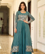 Regal Layered Jacket Skirt Set