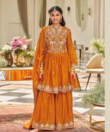 Embroidered Festive Sharara Set – Vibrant Celebration Wear