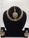 Elegant Kundan Necklace Set with Earrings & Maang Tikka