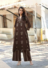 Women’s Printed Cotton Kurta Palazzo Set