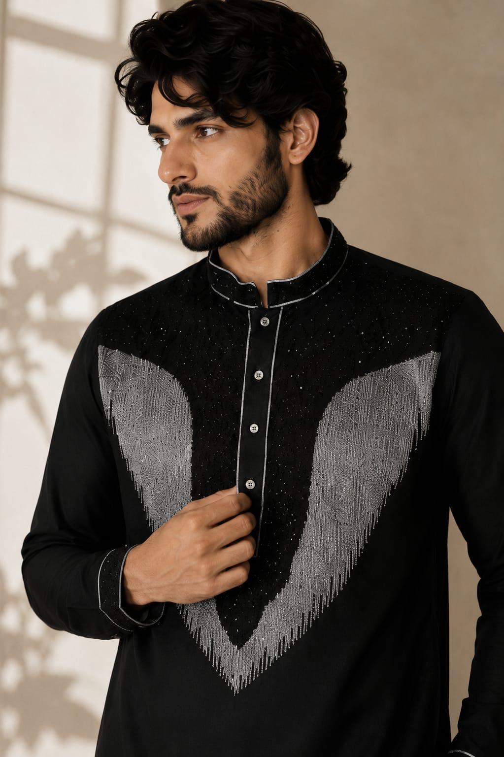 Embroidered Sequin Kurta