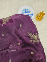 Embroidered Organza Fabric | Floral Sequin Embroidery | Lightweight & Elegant