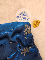Embroidered Organza Fabric | Floral Sequin Embroidery | Lightweight & Elegant