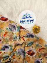 Premium Watercolor Floral Printed Fabric Soft, Elegant & Sparkling