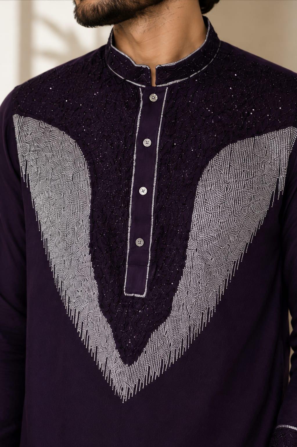 Embroidered Sequin Kurta