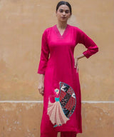 Art-Inspired Printed Kurta Set – Statement Ethnic Wear