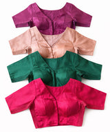Classic Silk Saree Blouse – Multiple Colors