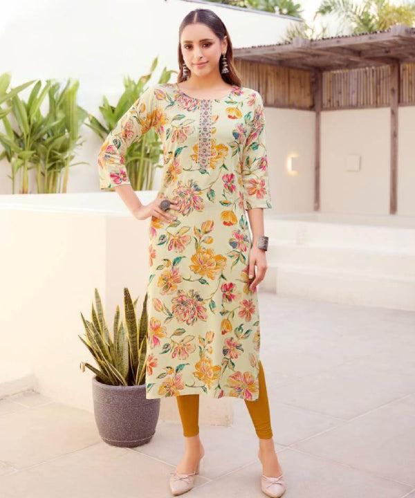 Printed Cotton Kurti – Casual & Office Wear