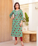 Printed Cotton Kurti – Casual & Office Wear