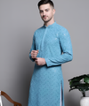 Cotton embroidered sequence kurta pajama
