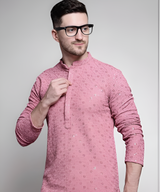Cotton sequins embroidered kurta pajama