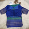 Royal Blue Designer Blouse with Green Banarasi Saree – Traditional Silk Saree Set