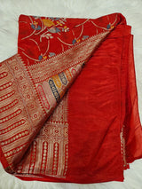 Multicolor Brocade Designer Blouse with Maroon Banarasi Saree – Traditional Silk Saree Set
