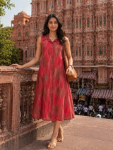 Women’s Sleeveless Printed Shirt Dress