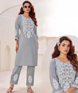 Elegant Lucknovi Embroidered Kurta Set Collection