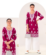 Elegant Lucknowi Embroidered Kurta Set Collection
