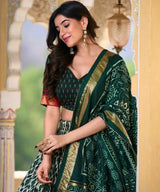 Emerald Grace Lehenga Saree Set