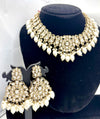 Antique Gold Kundan Choker Set with Pearl Drops
