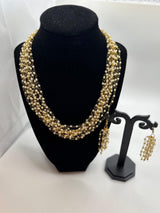 Elegant Pearl Layered Necklace Set