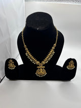 Lakshmi Temple Pearl Drop Necklace Set