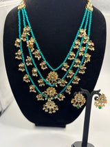 Royal Pearl & Kundan Layered Necklace Set